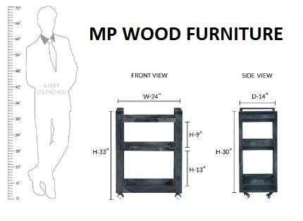 Bar Trolley/Serving Trolley/Wooden Service Trolley (Sheesham Wood) (Teak Wood Shade)