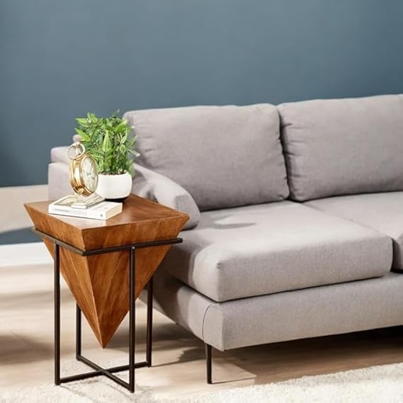 Solid Sheesham Wood Nesting Tables for Living Room – Durable & Stylish Wooden Set of 1 Tables for Home Decor, Coffee, Snacks, or Side Use – Handcrafted Finish (Honey