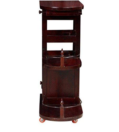 Solid Sheesham Solid Wood Bar Cabinet (Mahogany Finish