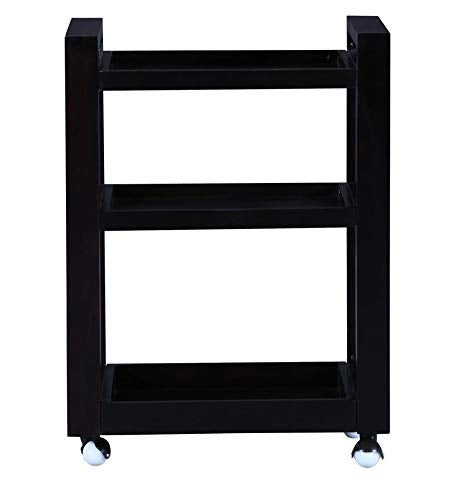 Solid Wood Bar Trolley Serving Trolley Wooden Service Trolley (35x60x75 cm)