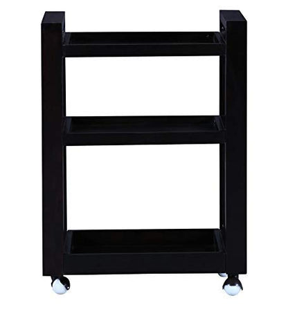 Solid Wood Bar Trolley Serving Trolley Wooden Service Trolley (35x60x75 cm)