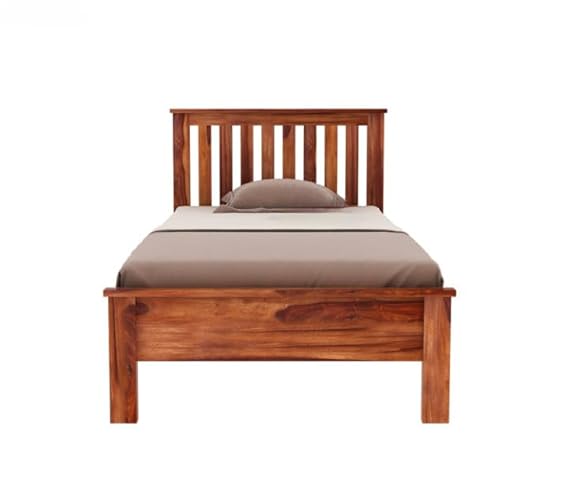 Solid Sheesham Wood Single Bed Furniture for Bedroom Wooden Cot for Home