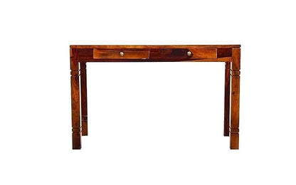 Solid Wood Side Entrance Teak Finish Console Table for Living Room | Console Table with Drawers (46x20x30in)