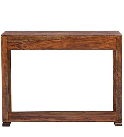 Solid Brown Finish Sheesham Wood Wall Side Console Table for Fascinating Home (113x40x80 cm)