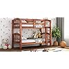 Mp Wood Sheesham Wood Bunk Bed | Bunk Bed Furniture for Bedroom | Wooden Kids Bed with Ladder for Bedroom Living Room Home (Honey Finish
