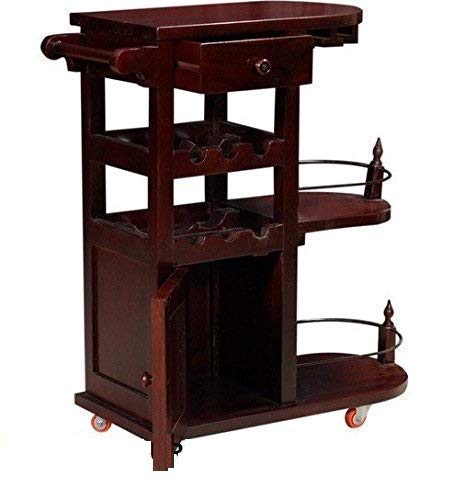 Solid Sheesham Solid Wood Bar Cabinet (Mahogany Finish