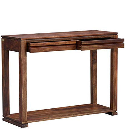 Solid Brown Finish Sheesham Wood Wall Side Console Table for Fascinating Home (113x40x80 cm)