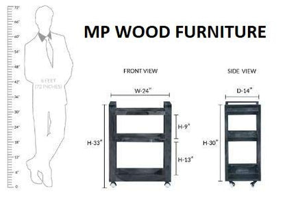 Bar Trolley/Serving Trolley/Wooden Service Trolley (Sheesham Wood) (Teak Wood Shade)