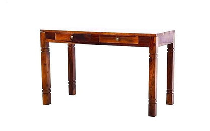 Solid Wood Side Entrance Teak Finish Console Table for Living Room | Console Table with Drawers (46x20x30in)