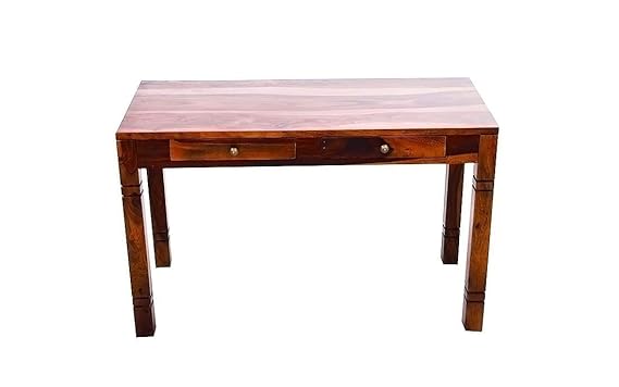 Solid Wood Side Entrance Teak Finish Console Table for Living Room | Console Table with Drawers (46x20x30in)