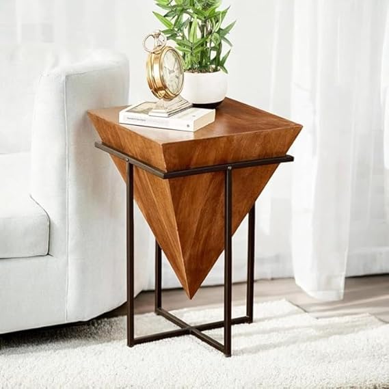 Solid Sheesham Wood Nesting Tables for Living Room – Durable & Stylish Wooden Set of 1 Tables for Home Decor, Coffee, Snacks, or Side Use – Handcrafted Finish (Honey