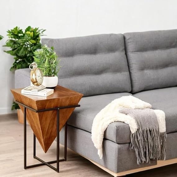 Solid Sheesham Wood Nesting Tables for Living Room – Durable & Stylish Wooden Set of 1 Tables for Home Decor, Coffee, Snacks, or Side Use – Handcrafted Finish (Honey