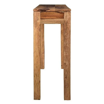 Solid Sheesham Wood Wall Side Entrance Natural Finish Console Table for Graceful Living Room Entrance Console Table with Drawers (45x88x75 cm)