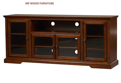 Solid Wood Natural Finishing TV Entertainment Unit (Rustic honey)