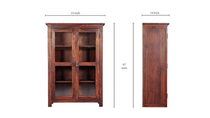 Sheesham Wood Display Shelf - Honey Oak Finish Wall Mount Shelving Set