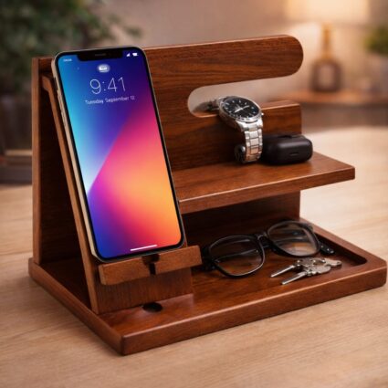 sheesham-wood-mobile-stand-organizer
